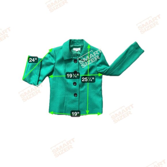 Evan Picone Blazer Womens Size 8 Kelly Green Button Up Career‎ Contrast Button - Picture 2 of 7